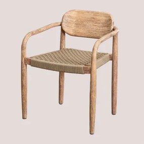 Pacote de 4 cadeiras de jardim com braços de madeira Naele - Sklum
