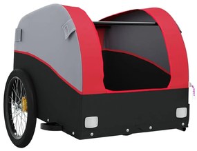 Reboque para bicicleta 30 kg ferro preto e vermelho