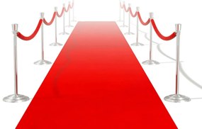 Tapete vermelho 1 x 5 m, pesado 400 g/m2