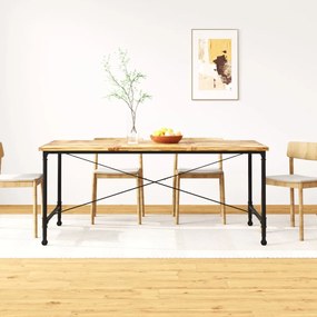 vidaXL Mesa de jantar madeira de mangueira maciça 180 cm