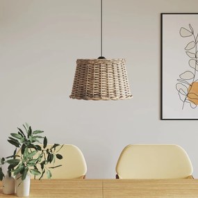 vidaXL Abajur de teto Ø45x28 cm vime castanho