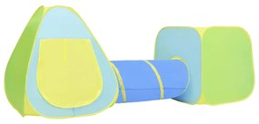 vidaXL Tenda de brincar infantil com 100 bolas multicolorido