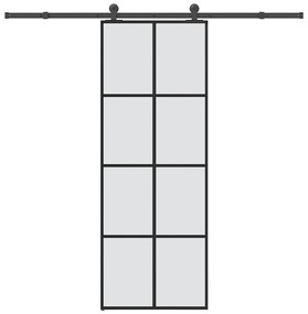 Porta deslizante c/ conj. ferragens 76x205cm vidro ESG/alumínio