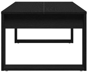 Mesa de café vidaXL em Preto Carvalho 102x50x35 cm em Madeira engenhei