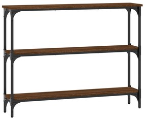 Mesa consola 100x22,5x75 cm derivados madeira carvalho castanho