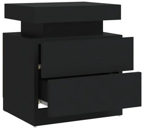 Mesa de cabeceira 45x35x52 cm derivados madeira cinzento