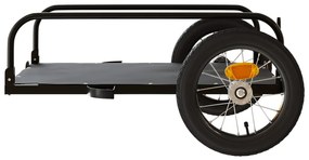 Reboque para bicicleta 122x53x31 cm ferro preto