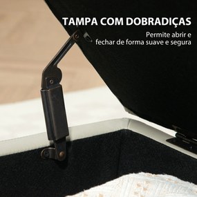 Baú de Armazenamento "Lars" – 60x38x40 cm – Cinza Claro