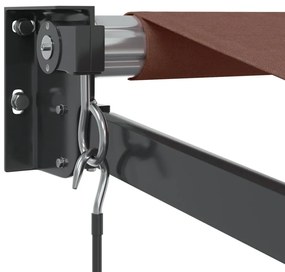 Toldo retrátil manual 300x250 cm castanho