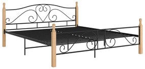 Estrutura de cama 180x200 cm metal preto