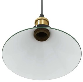 Candeeiro suspenso regulável altura E27 verde brilhante Ø22cm
