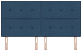 Cabeceira VidaXL Botão Estofada Azul 180 cm Tecido