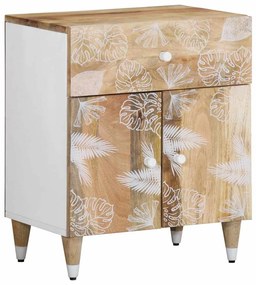 vidaXL Mesa de cabeceira 50x33x60 cm madeira de mangueira maciça