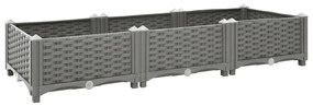 vidaXL Canteiro elevado 120x40x23 cm polipropileno