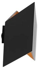 Candeeiro de parede design preto com dourado - Fold