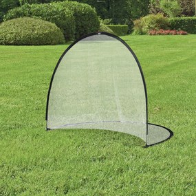 Baliza de futebol com sistema Pop Up, incluindo saco de transporte e estacas de fixação, 247 x 203 x 201,5 cm, preto e branco