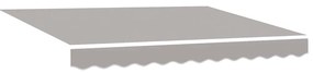 Toldo Retrátil Manual Cinzento-claro 350x250 cm Tecido