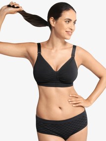 Soutien sem costuras, especial gravidez e amamentação, GelWire® da CARRIWELL preto medio liso