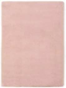 Tapete em pele de coelho artificial 160x230 cm rosa velho