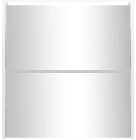 Sapateira c/ espelho 2 divisórias 63x17x67 cm branco brilhante