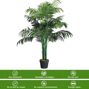 Árvore artificial Planta de palmeira artificial para decoração de casa e escritório 110 cm Verde