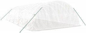 Estufa com estrutura de aço 50 m² 10x5x2,3 m branco
