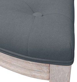 Banco 110,5x45x49 cm veludo cinza-escuro