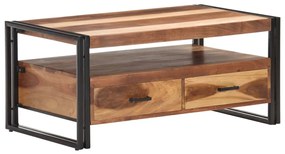 vidaXL Mesa de centro 100x55x45 cm madeira de acácia maciça