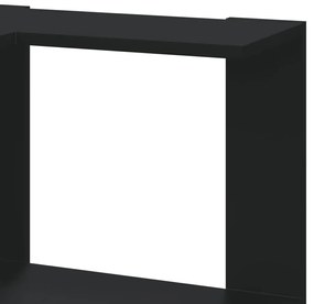 Estante canto 3 prateleiras 50x50x102 cm deriv. madeira preto