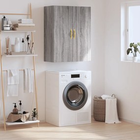 vidaXL Armário de parede 69,5x34x90 cm cinzento sonoma