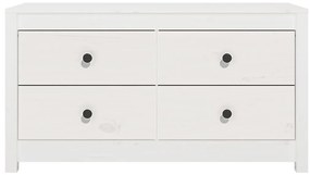 Armário de apoio 100x40x54 cm pinho maciço branco