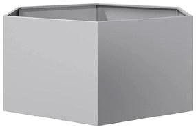 Vaso/floreira de jardim hexagonal 104x90x45 cm aço galvanizado