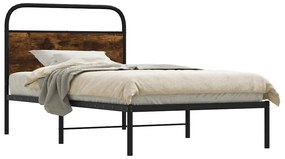 Estrutura cama s/ colchão derivados de madeira carvalho fumado