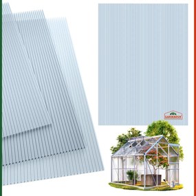 Conjunto de 14 placas alveolares transparentes de 4 mm, 10,25 m² Estufas