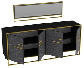 Console Polka – Gold Black – 179,9 x 75 x 47,3 cm