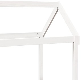 Conj. sofá-cama e banco c/ telhado 90x190cm pinho maciço branco