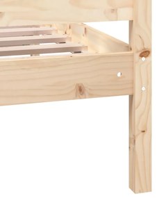 Estrutura de cama pequena solteiro 75x190 cm madeira maciça