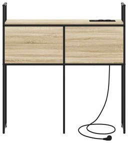 Cabeceira de armazenamento com cabeceira Carvalho sonoma 90 cm