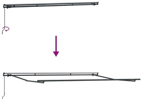 Toldo retrátil manual 400x300 cm castanho