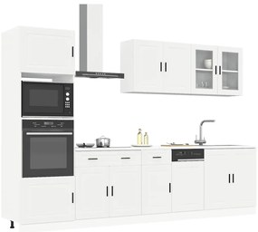 7 peças armário de cozinha conjunto Kalmar branco