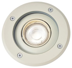 Foco de chão moderno bege cinza GU10 50mm ajustável IP65 - Delux Moderno