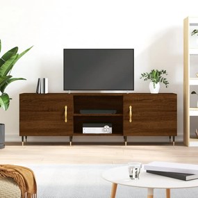 vidaXL Móvel de TV 150x30x50 cm derivados de madeira carvalho castanho