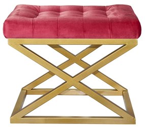 Pouffe Capraz – Gold Red – 50 cm x 42 cm x 40 cm
