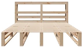 Cama sem colchão 120x190 cm madeira de pinho maciça