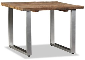 Mesa de centro madeira reciclada maciça 55x55x40 cm