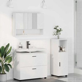 vidaXL Conjunto de Móveis para Banheiro 3 pcs Branco 76,5 x 35 x 64 cm