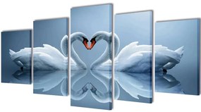 241569 vidaXL Políptico Cisne 200 x 100 cm