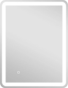 Espelho Casa de Banho com Luzes LED 70x90 cm Função Antiembaciamento 3 Temperaturas de Cor Ajustável e Função de Memória Prata