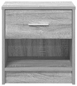Mesas de cabeceira 2 pcs com gaveta 39x28x41 cm cinzento sonoma