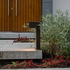 Candeeiro de pé industrial para exterior ouro antigo 35 cm IP44 - Baleno